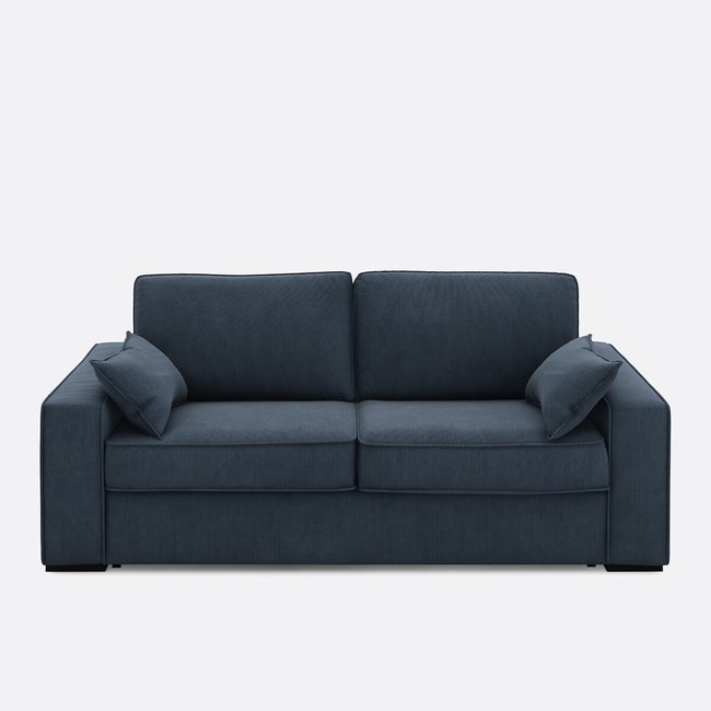 Sofá-cama em bombazina fina, espuma, Cecilia - LA REDOUTE INTERIEURS
