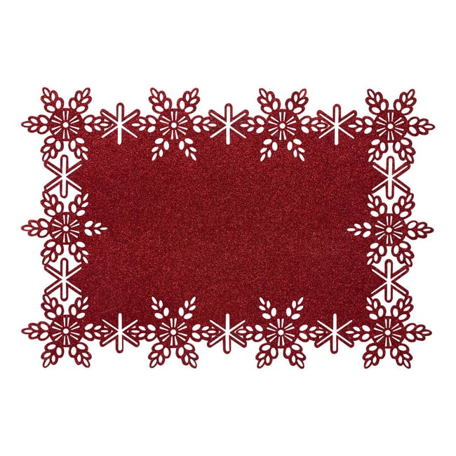 SET TABLE PAILLETTE RG 32X47CM rouge <span itemprop=