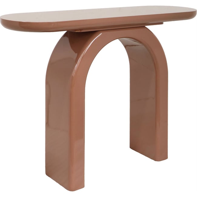 Console design aux lignes arquées Couleur mocha mousse <span itemprop=