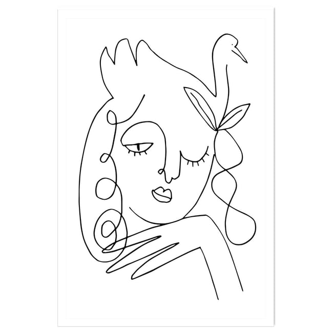 Affiche la femme au clin d'oeil - HEXOA