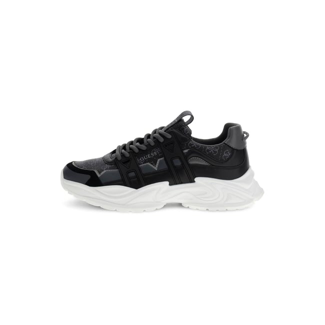 Baskets De Running En Mélange De Cuir Belluno noir multi <span itemprop=