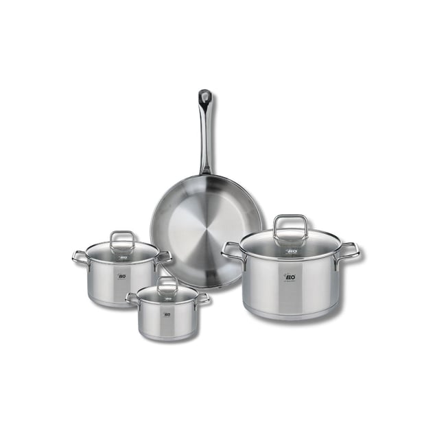 Batterie 1 poêle 24cm + 3 faitouts 12/14/20cm PROFI CITRIN gris <span itemprop=