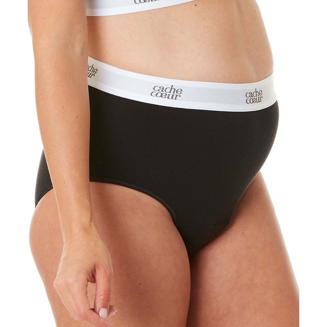 Culotte Post-Partum in tencel Bodyguard nero CACHE COEUR