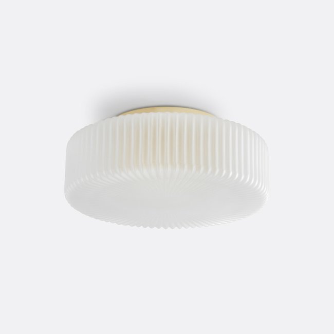Deckenleuchte Phéradé, Opalglas mit Rillenstruktur weiss <span itemprop=
