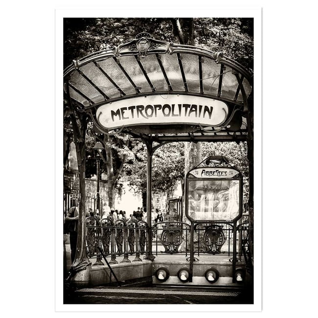 Affiche paris metro abbesses par hugonnard - HEXOA