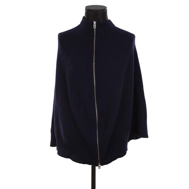 Poncho en laine - Très Bon État bleu <span itemprop=