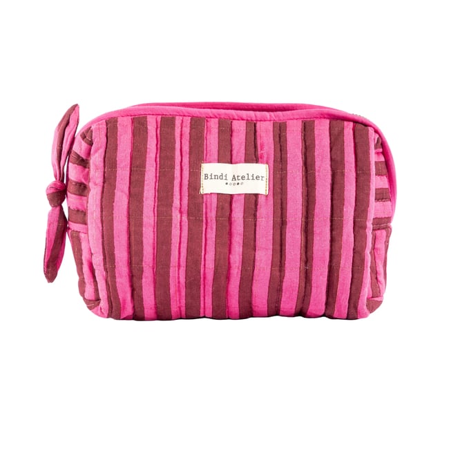 Trousse maquillage en coton matelassé - BINDI ATELIER
