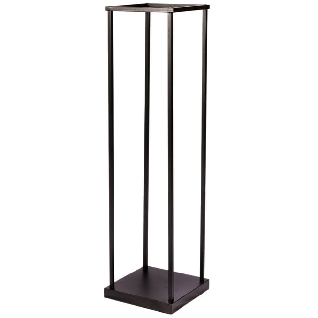 Range bûches pour intérieur en métal noir 31.5x31.5x115cm Couleur noir <span itemprop=
