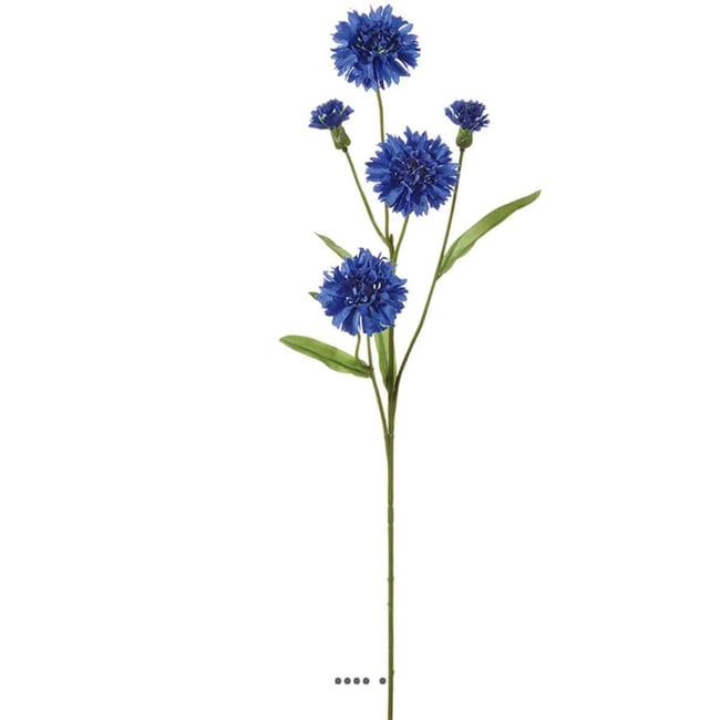 Bleuet artificiel en tige H 61 cm 5 têtes Couleur v002232 <span itemprop=