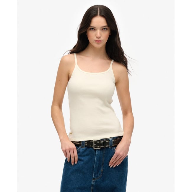 Débardeur à encolure dégagée Athletic Essentials blanc cassé <span itemprop=