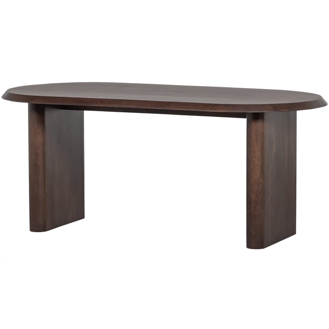 Table à manger en manguier 4 couverts ELLIPS Couleur noyer <span itemprop=