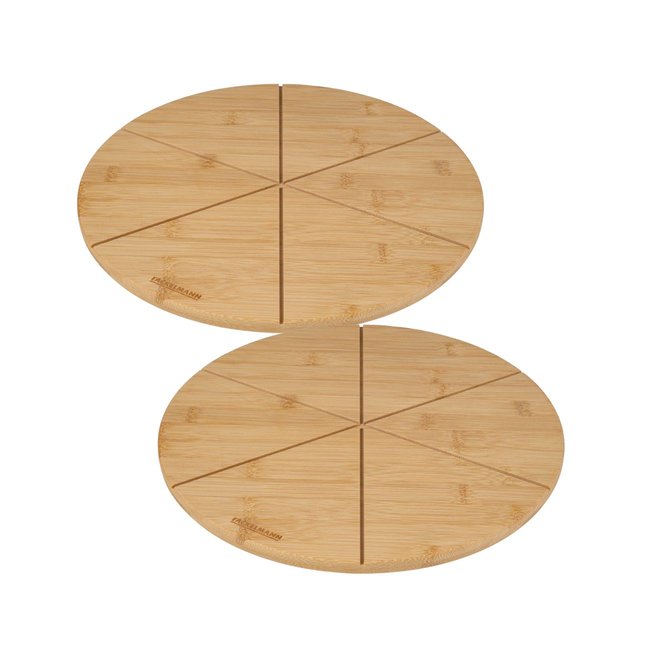 Set de 2 planches à pizza en bois BOISSELERIE bois <span itemprop=