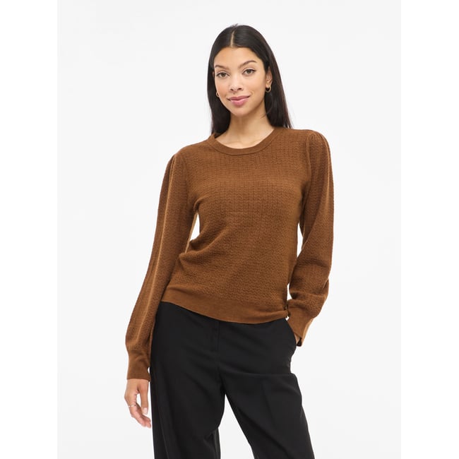 Pull En Maille chocolate brown <span itemprop=