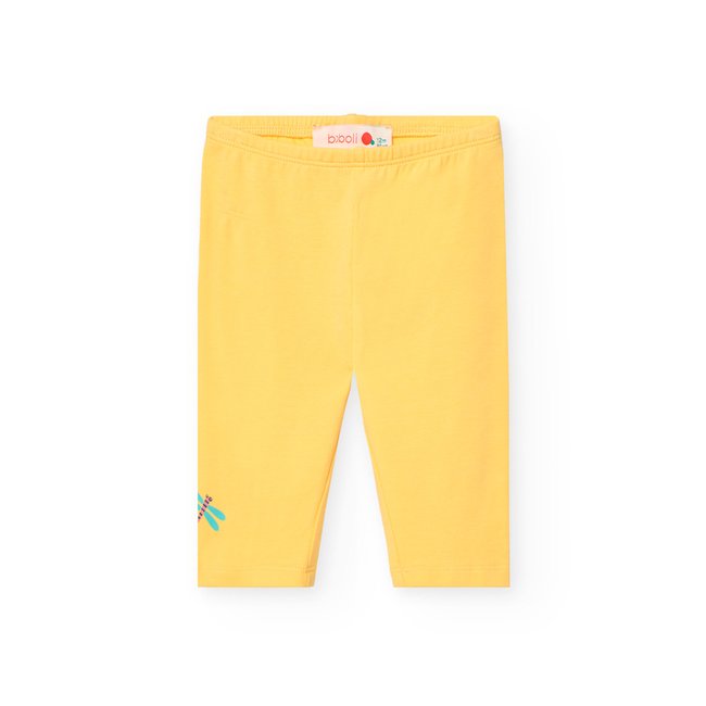 Legging corsaire avec détail sur la jambe jaune <span itemprop=
