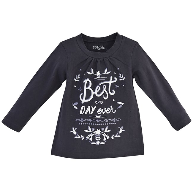 Tee shirt fille anthracite 