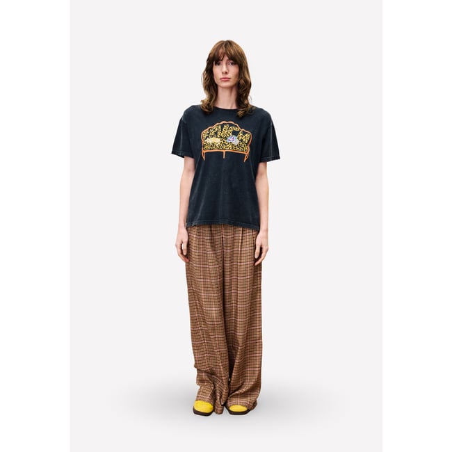 Pantalon  CANELLE marron ocre <span itemprop=