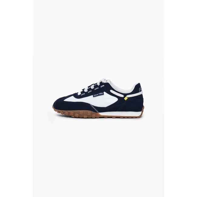 BASKETS EN CUIR BASSES bleu <span itemprop=