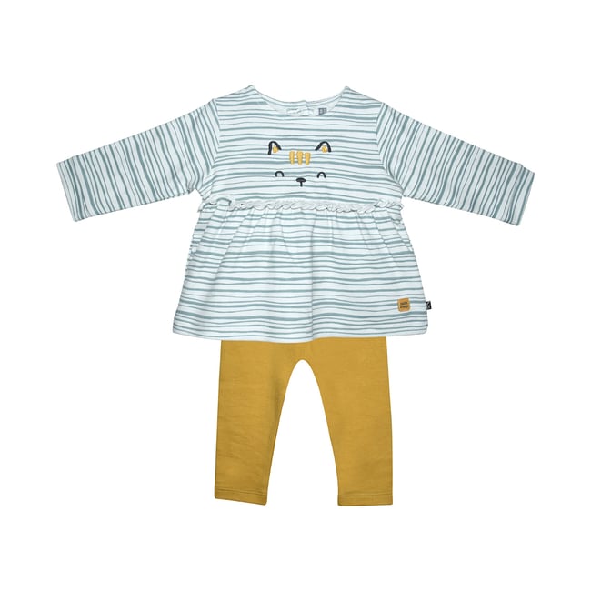Tunique + legging maille fouenant blanc <span itemprop=