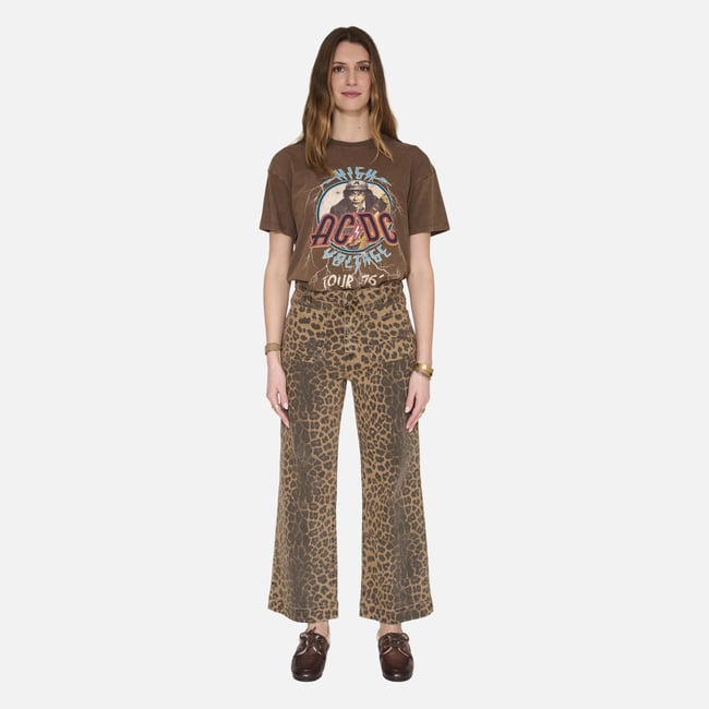 Jean THE FRIDA LEOPARD PRINT nuts <span itemprop=