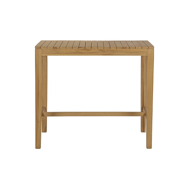 Table haute de jardin rectangulaire en bois teck massif L120 cm GILI - MILIBOO