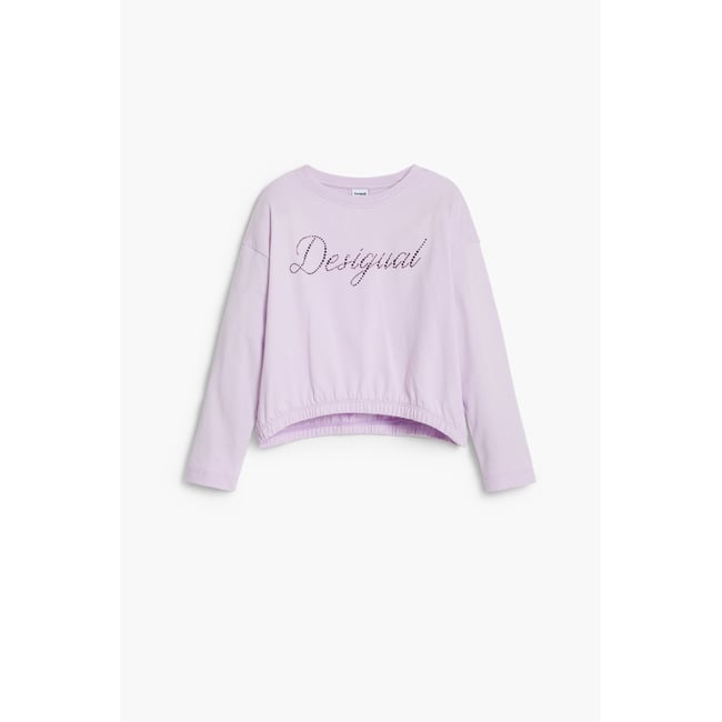 T-shirt unie logo strass rouge <span itemprop=