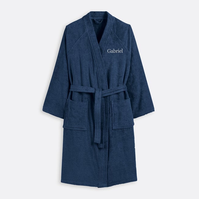 Peignoir éponge col kimono personnalisé, Haxel - LA REDOUTE INTERIEURS