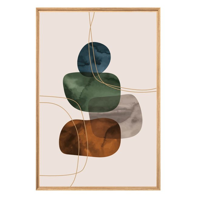 Tableau Mural Encadré Carré Abstrait ABSTRAIT Couleur tableaux encadrés <span itemprop=