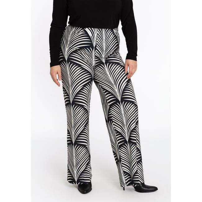 Pantalon avec une ceinture élastique noir <span itemprop=