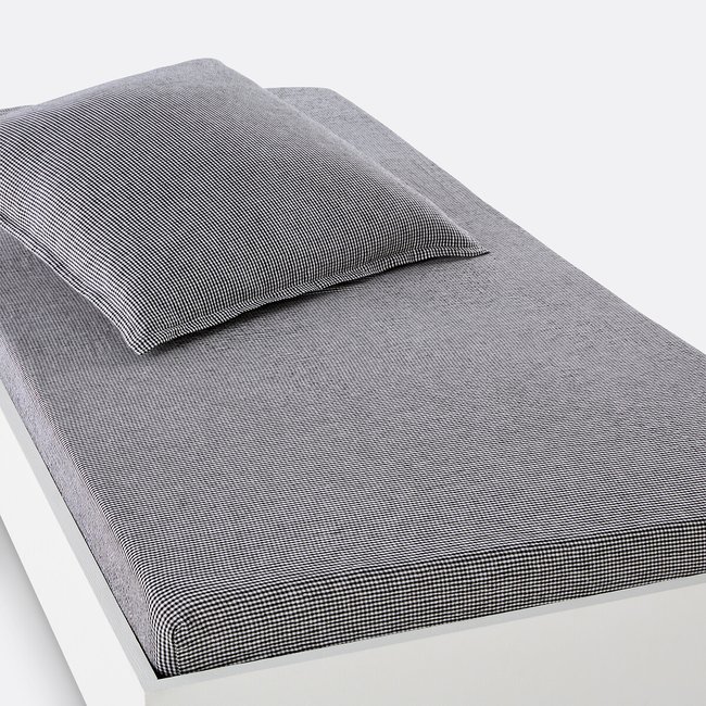 Drap housse enfant, bonnet 30cm, Linot Carreaux vichy noir LA REDOUTE INTERIEURS