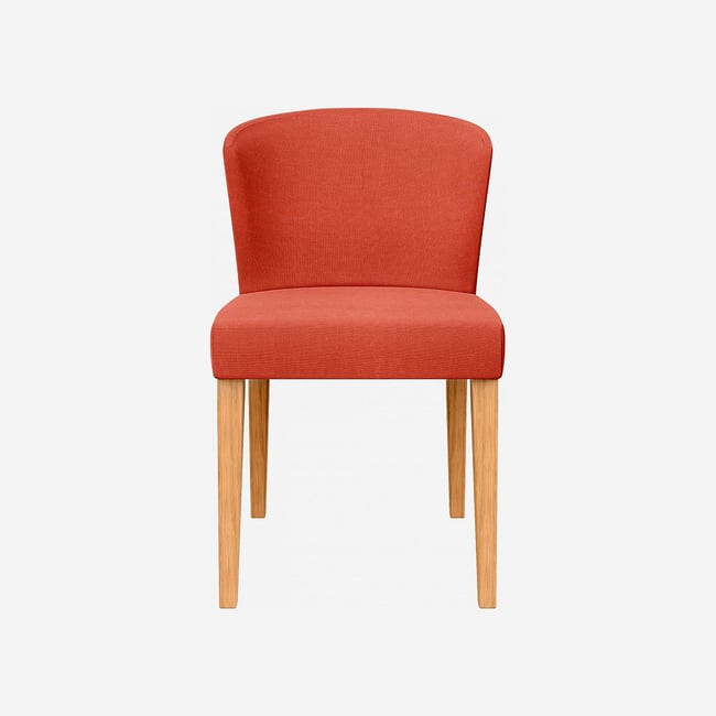 Lot de 2 chaises en tissu et chêne massif VALENTINA - HABITAT