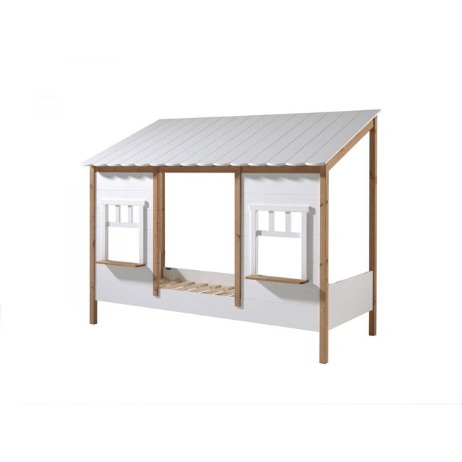 Lit Cabane avec Toiture sans sommier + Lit gigogne - VIPACK