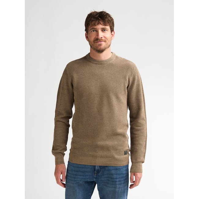 Pull en coton texturé ironstone - PETROL INDUSTRIES