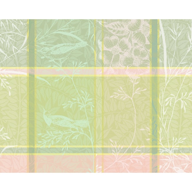 Set pur coton enduit MILLE PRINTEMPS eclosion <span itemprop=