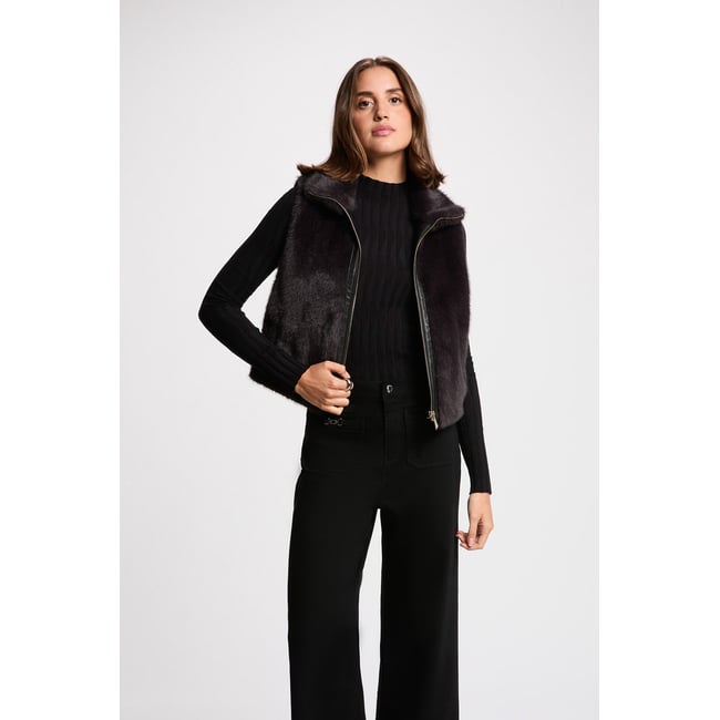 Veste sans manches noir <span itemprop=