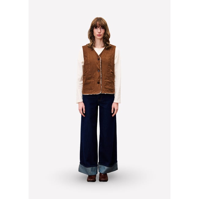 Gilet  GOBERIAN marron glace <span itemprop=