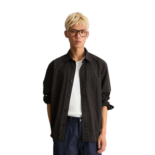 Chemise coupe classique en popeline de coton bio à carreaux - MARC O’POLO DENIM