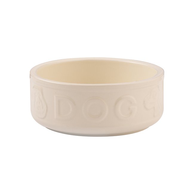 Lettered Dog Bowl 15cm, cream, MASON CASH