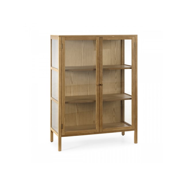 Buffet  en placage  portes 90 cm, CARMEN Couleur marron clair <span itemprop=