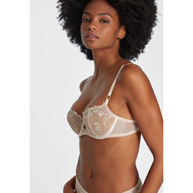 Soutien-gorge corbeille Velvet Memories beige <span itemprop=