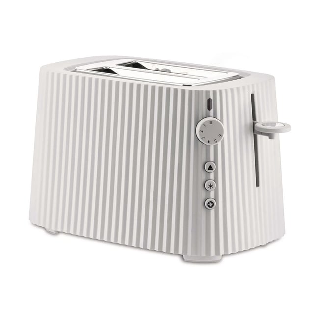 Grille pain plissé en résine blanche blanc <span itemprop=