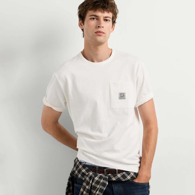 Jean Coupe Skinny, Taille Moyenne - Regent blanc cassé <span itemprop=