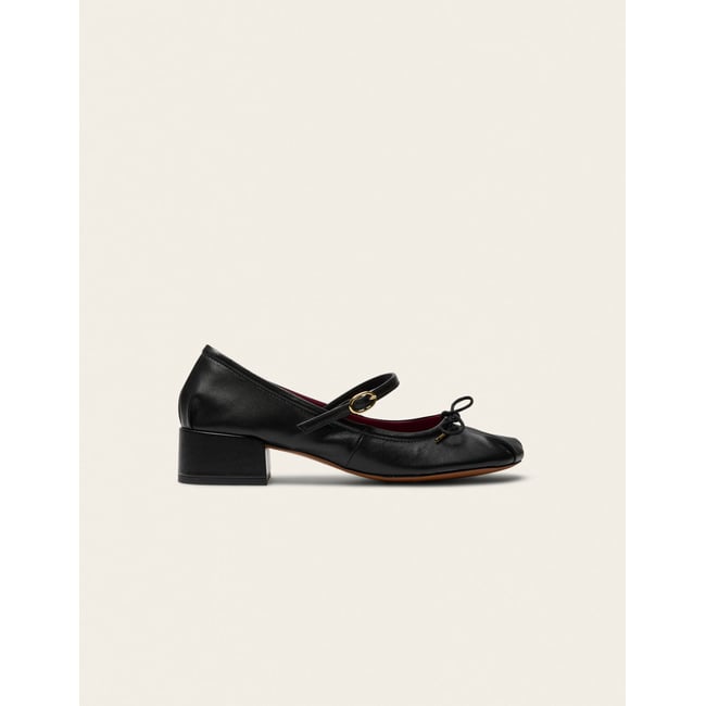 Escarpins TOVIA cuir noir <span itemprop=