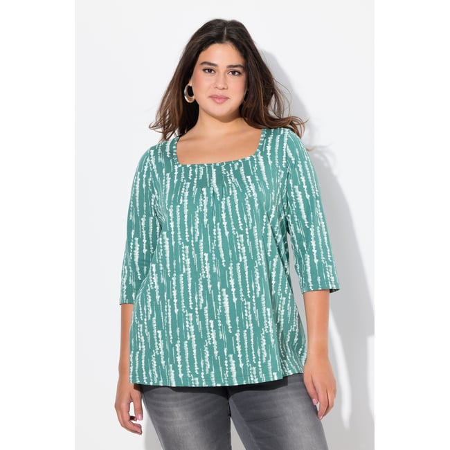 T-shirt avec plis fantaisie vert <span itemprop=