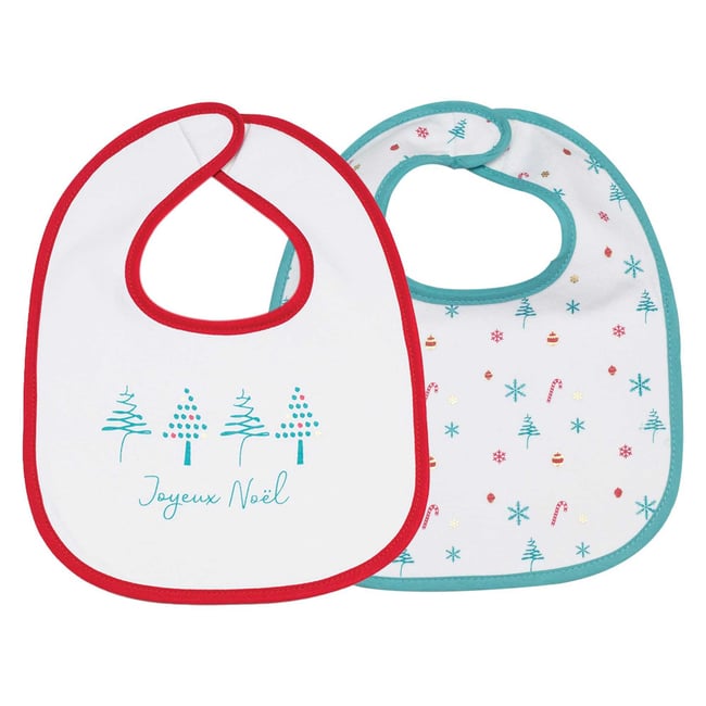 Bavoirs 1er âge pour Noël blanco <span itemprop=