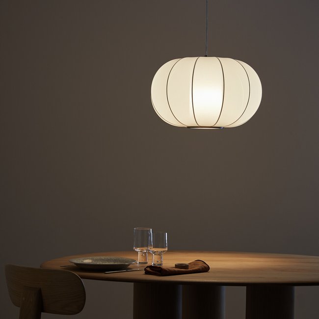 Suspension, lampion en maille, Satchi Couleur blanc <span itemprop=
