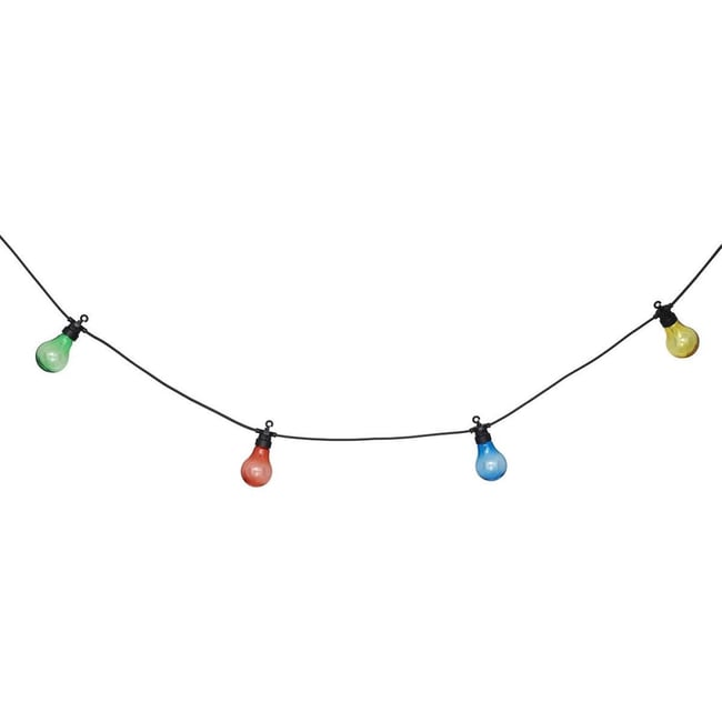 Guirlande extérieur LED solaire 10 ampoules couleur 5m Couleur bleu <span itemprop=