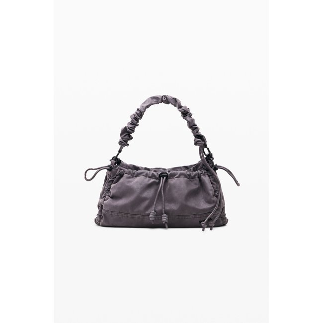 Sac moyen en denim noir <span itemprop=