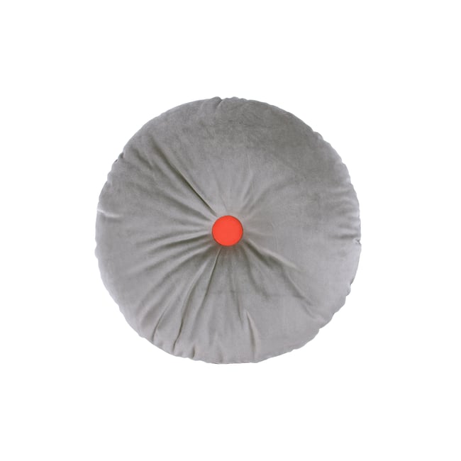 Coussin rond en Eco-velours VIBES slate grey <span itemprop=