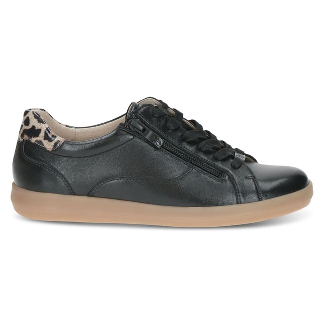 Basket en cuir noir nappa <span itemprop=
