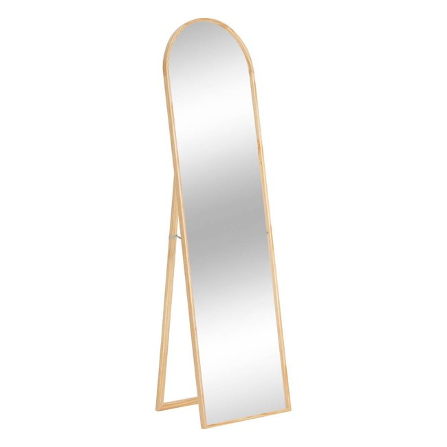 Miroir sur pied 180x50 cm forme arche KIM Couleur beige <span itemprop=